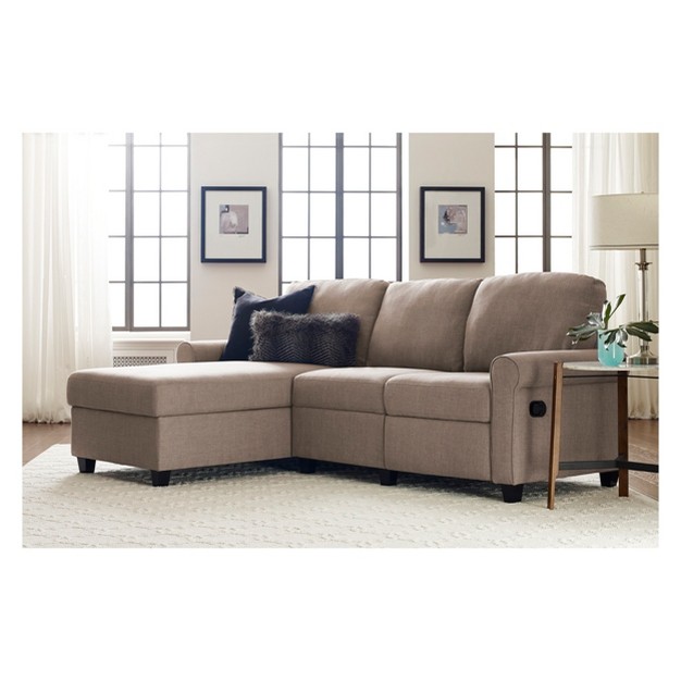 Copenhagen Reclining Sectional With Left Storage Chaise Serta