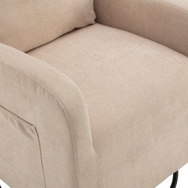 Modern Upholstered Swivel Chair with Left Bag