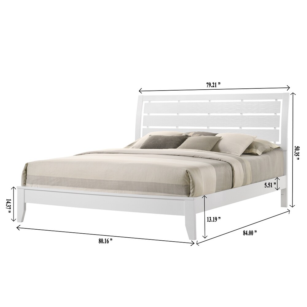 Idell 6 Piece White Sleigh Bedroom Set