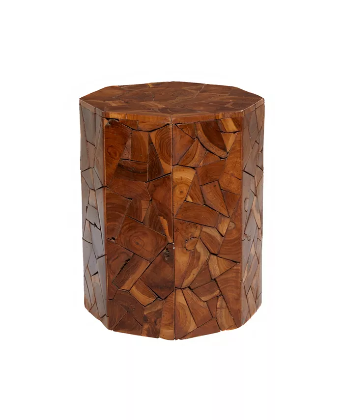 Rosemary Lane Teak Wood Contemporary Accent Table