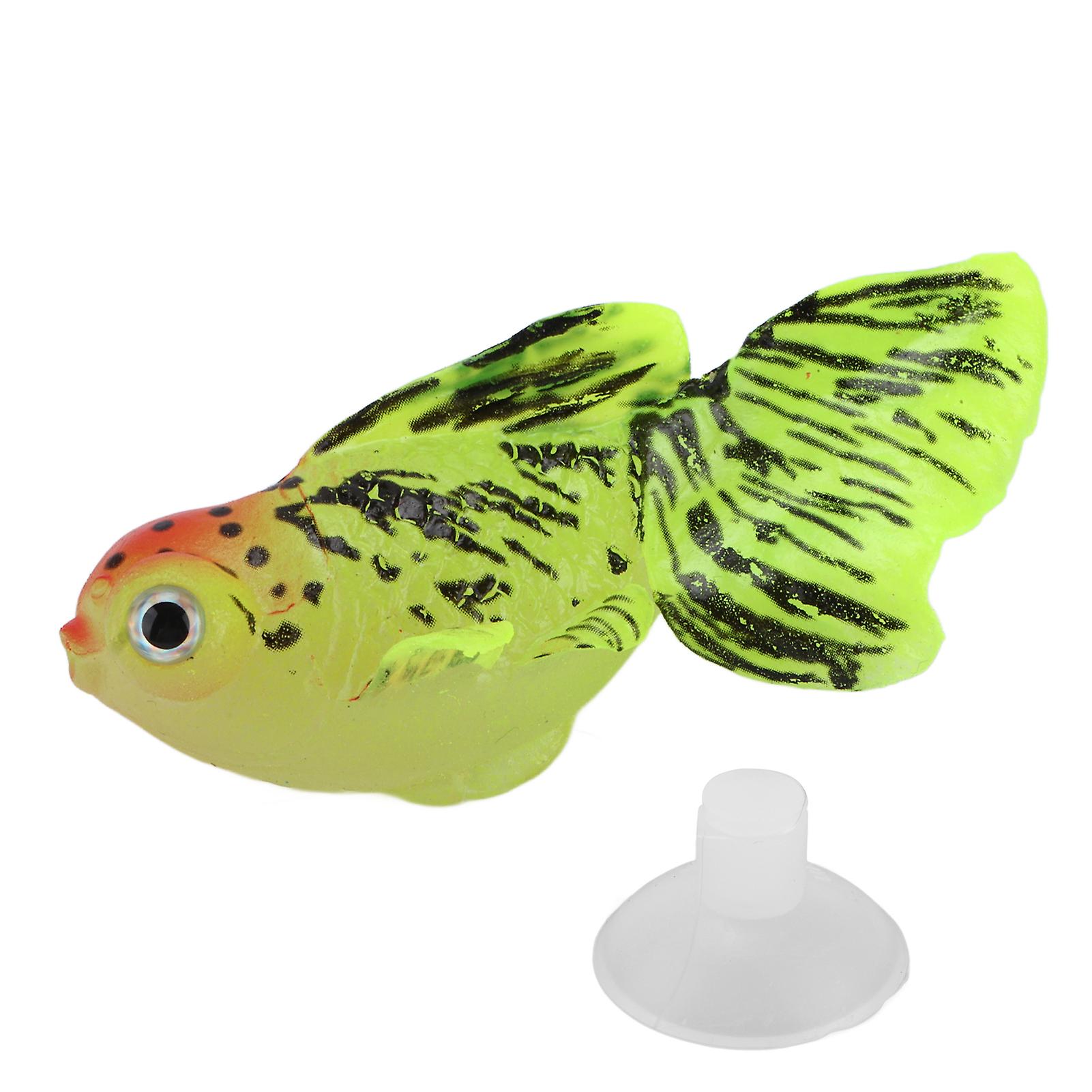 Artificial Fish Glowing Effect Silicone Simulation Gold Fish For Fish Bowl Simulation Animal Decorationgf02