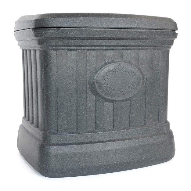 Fcmp 26 Gallon Ice Melt Outdoor Storage Bin Container For Sand Salt Gardening Supplies Animal Bird Bird Seed And More Gray