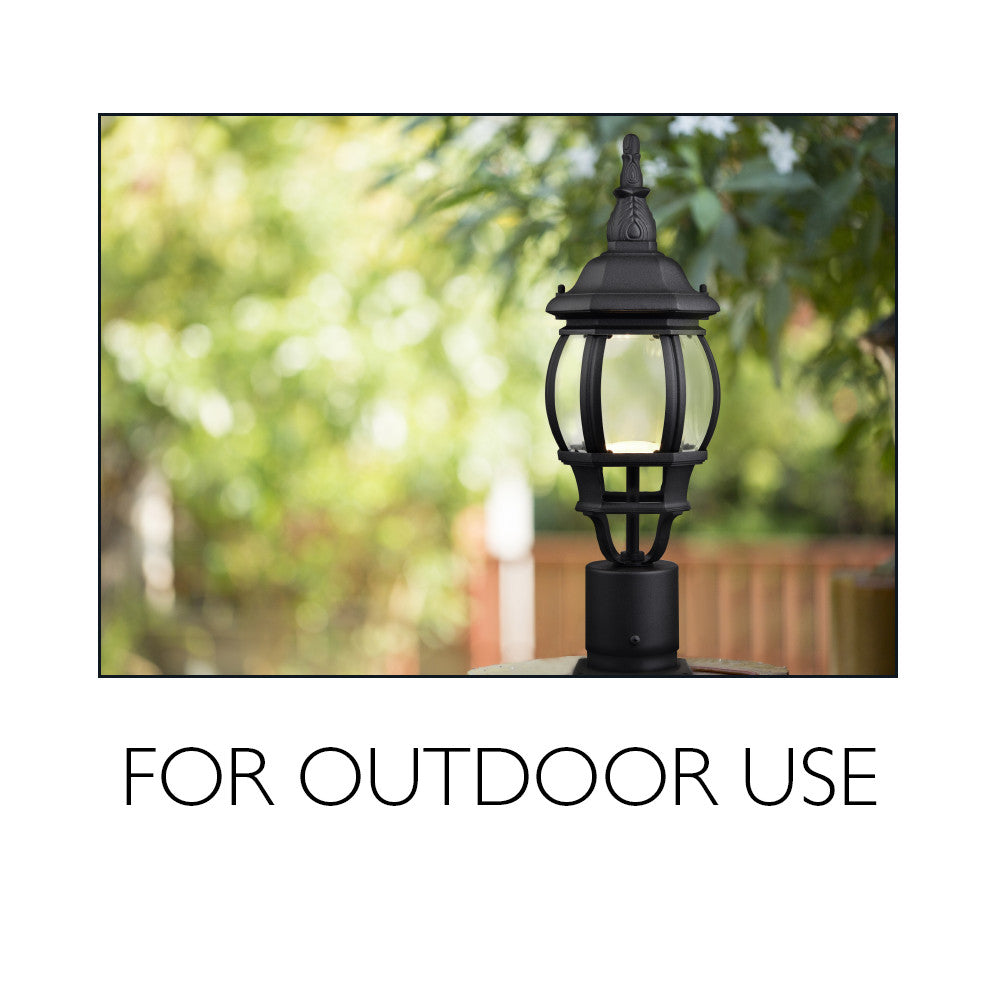 Design House Maple Street Outdoor Post Top Light in Black