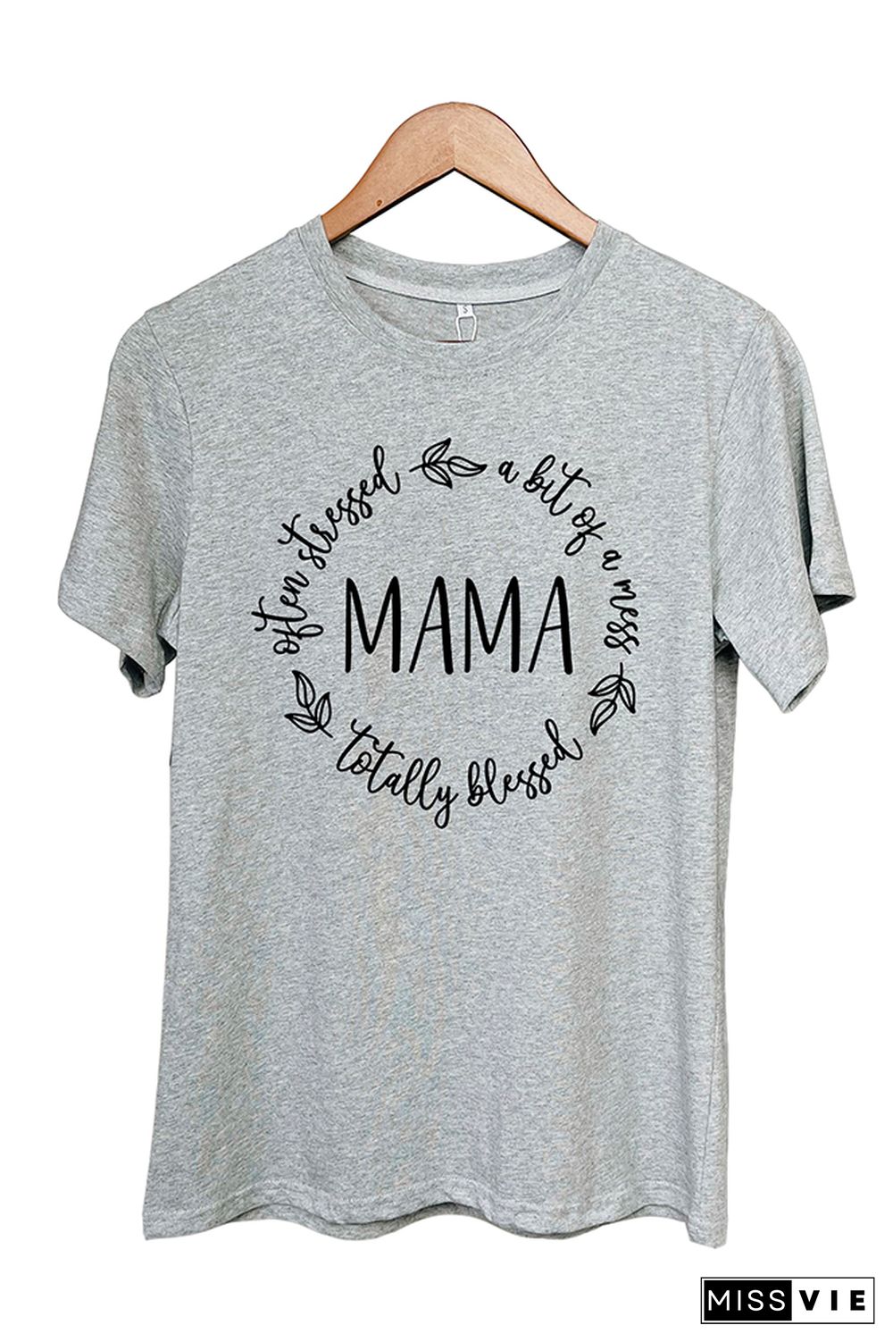 Blessed Stressed and a Mess MAMA Short Sleeve Graphic Tee Wholesale