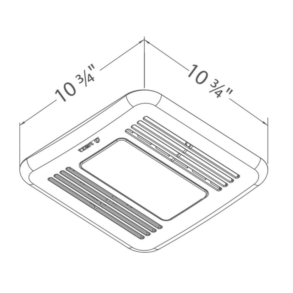 Delta Breez Integrity Series 50 CFM Ceiling Bathroom Exhaust Fan with Dimmable LED Light ENERGY STAR ITG50LED