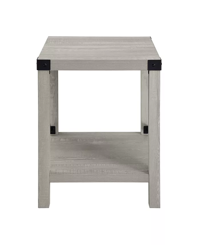 Walker Edison Rustic Wood Side Table