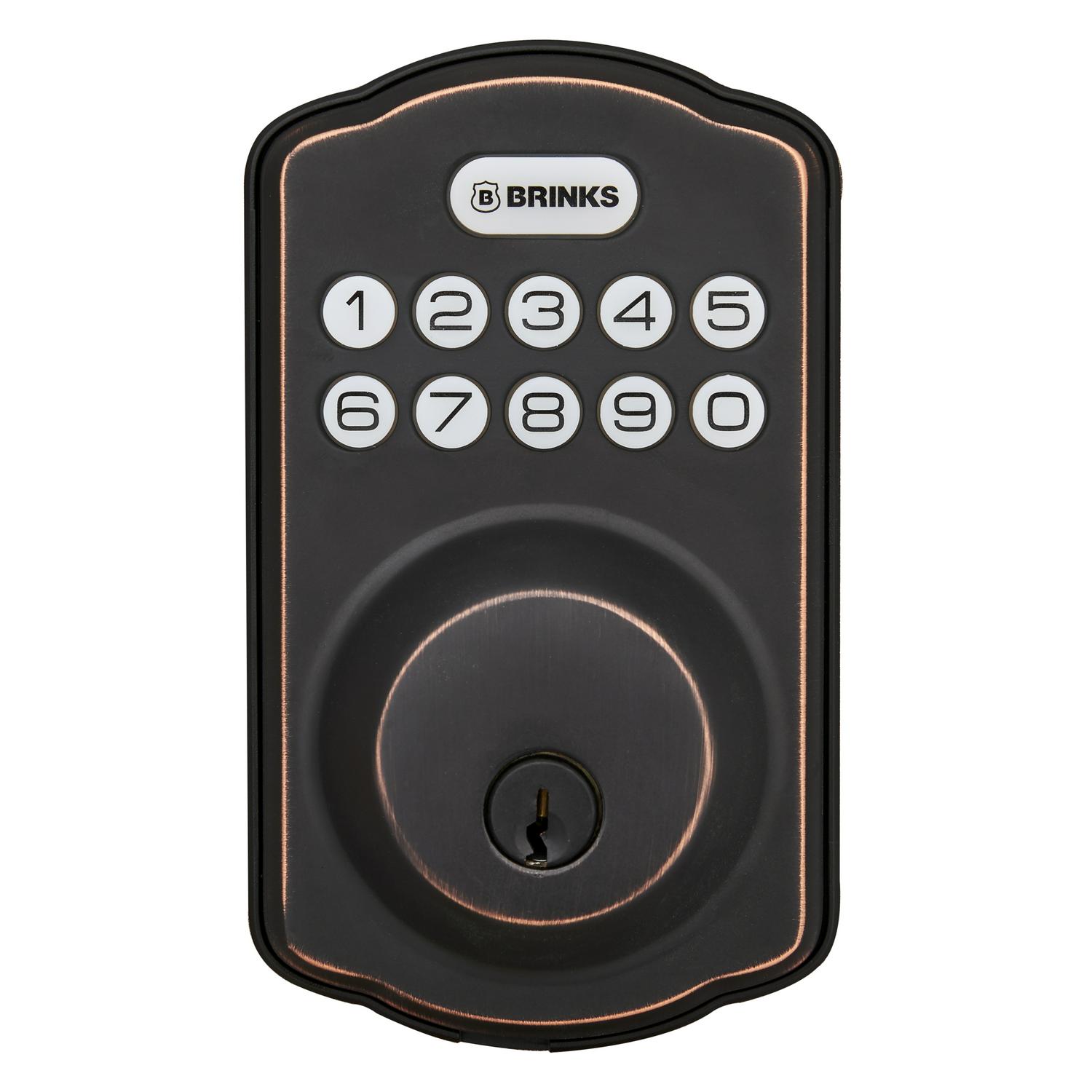 Brinks Digital Deadbolt in Tuscan Bronze Finish