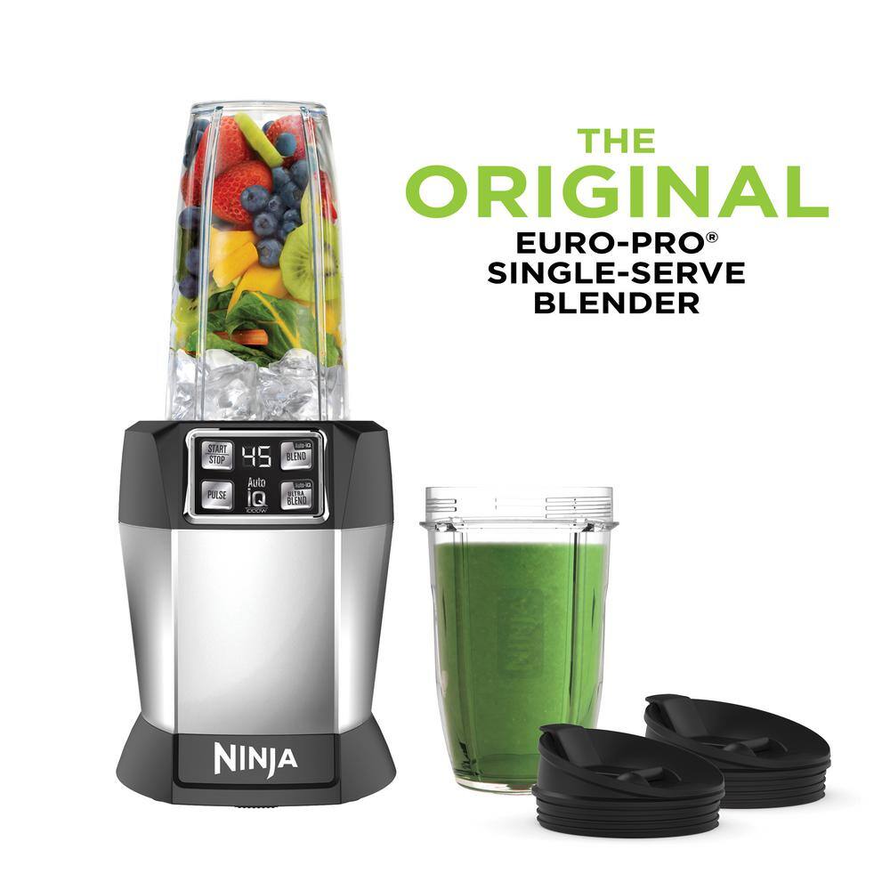 NINJA Nutri Auto iQ 24 oz. 3-Speed Black High Speed Single Serve Blender (BL480D) BL480D