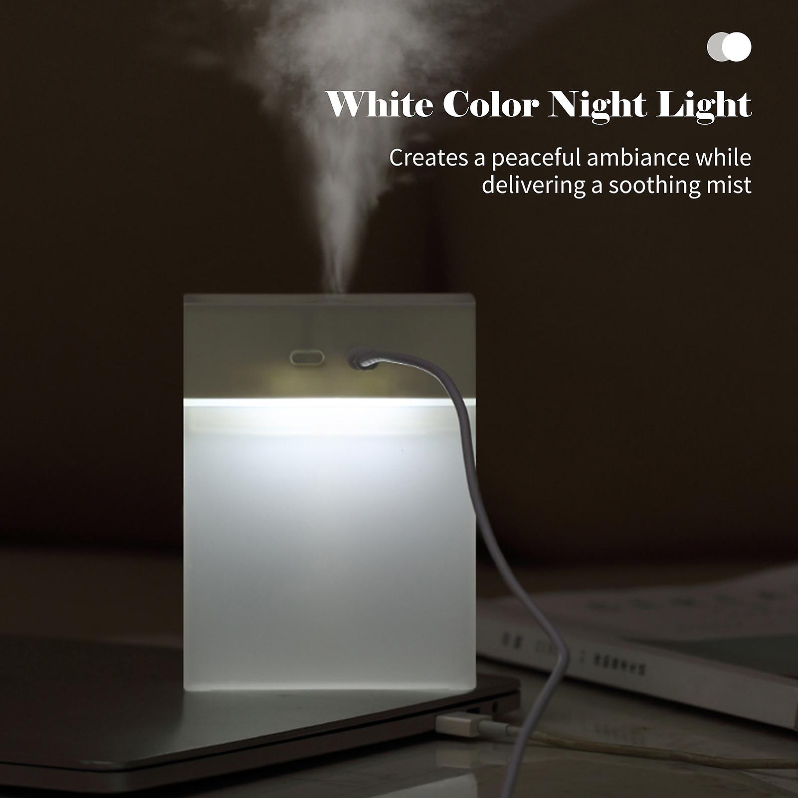 White 280ml Mist Humidifier Diffuser With White Color Night Light Cool Mist Humidifier Quiet Usb Powered Bedroom Humidifier For Office