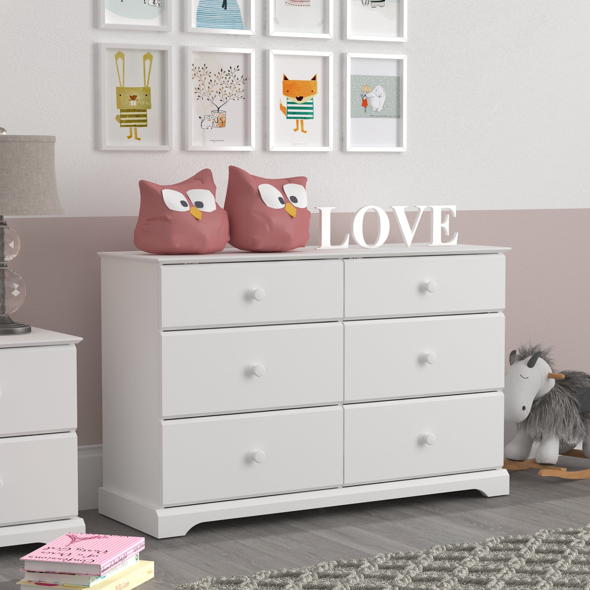 Campbell 6-Drawer Kids Dresser, Multiple Colors