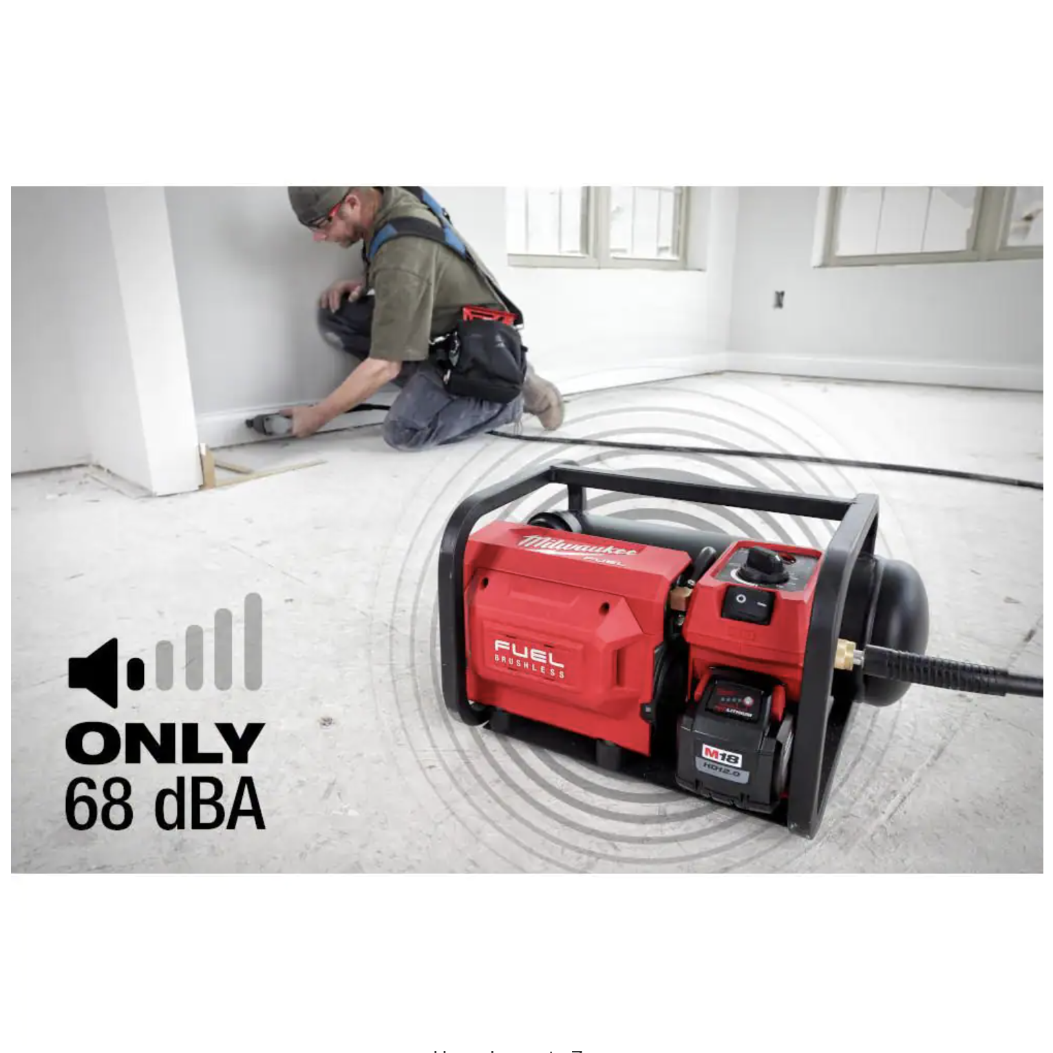 Milwaukee M18 FUEL 18-Volt 2 Gal. 135 PSI Lithium-Ion Brushless Cordless Electric Compact Air Compressor with Free 5.0 Ah Battery (2840-20-48-11-1850)