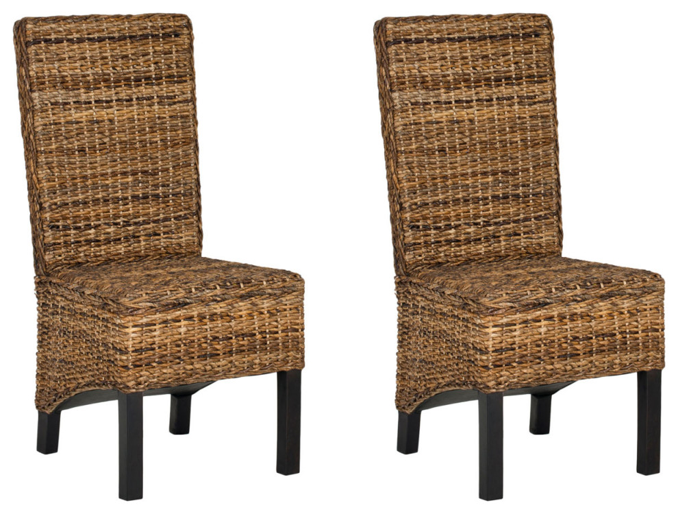 Dexter 19 quoth Rattan Side Chair (set of 2) Banana Natural   Tropical   Dining Chairs   by Peachtree Fine Furniture  Houzz