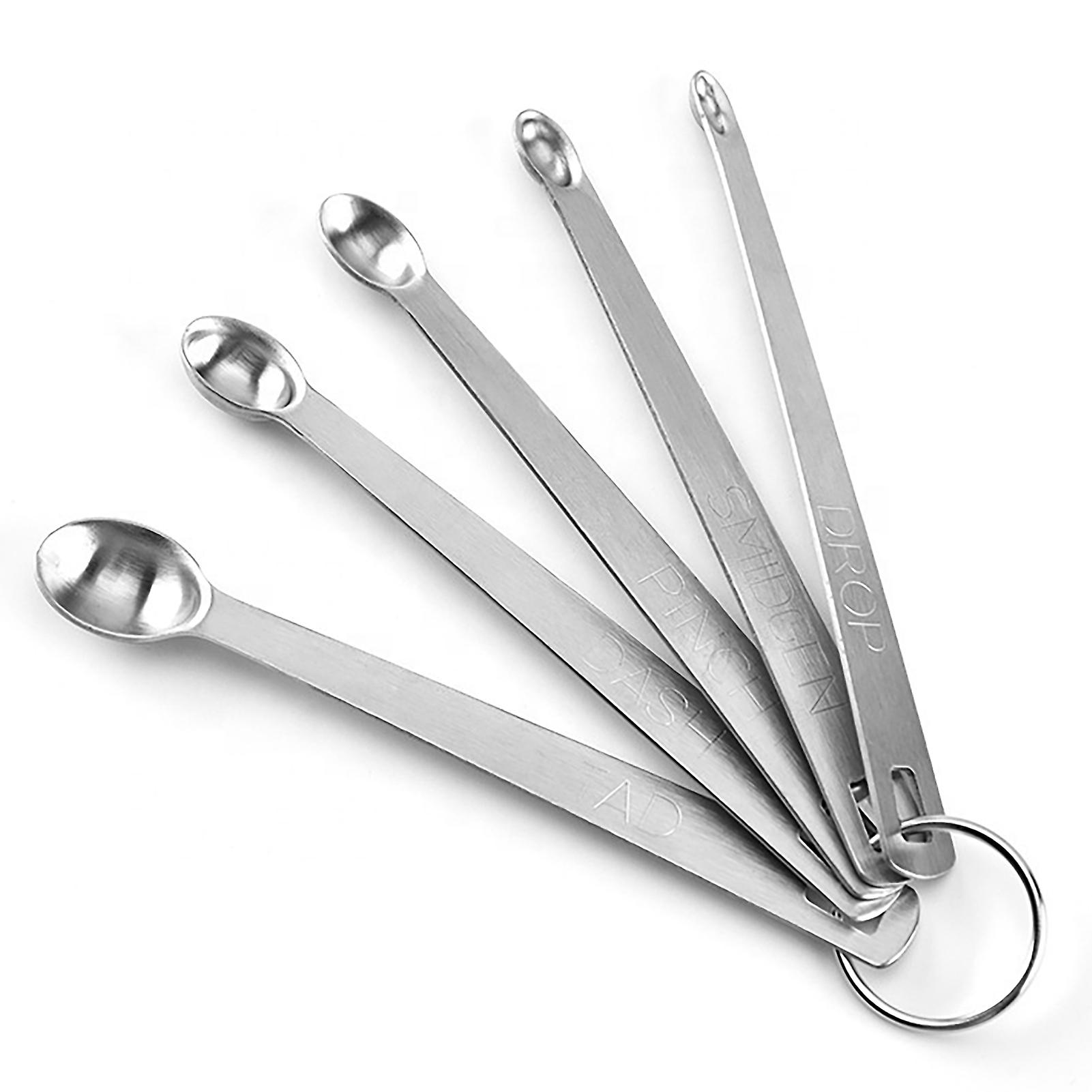 Mini Measuring Spoon Set Kitchen Seasoning Measuring Spoon Five Piece Set Combination Stainless Steel Measuring Spoon 5 Piece Set Baking Tool