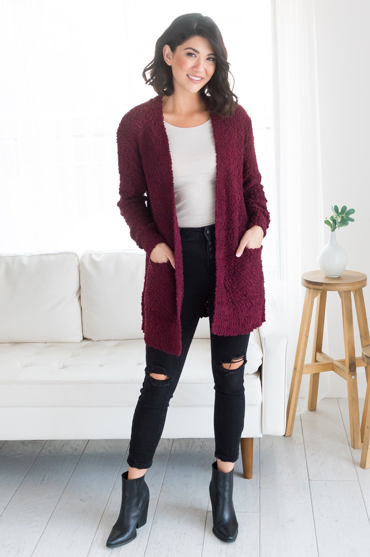 Hello Autumn Modest Cardigan