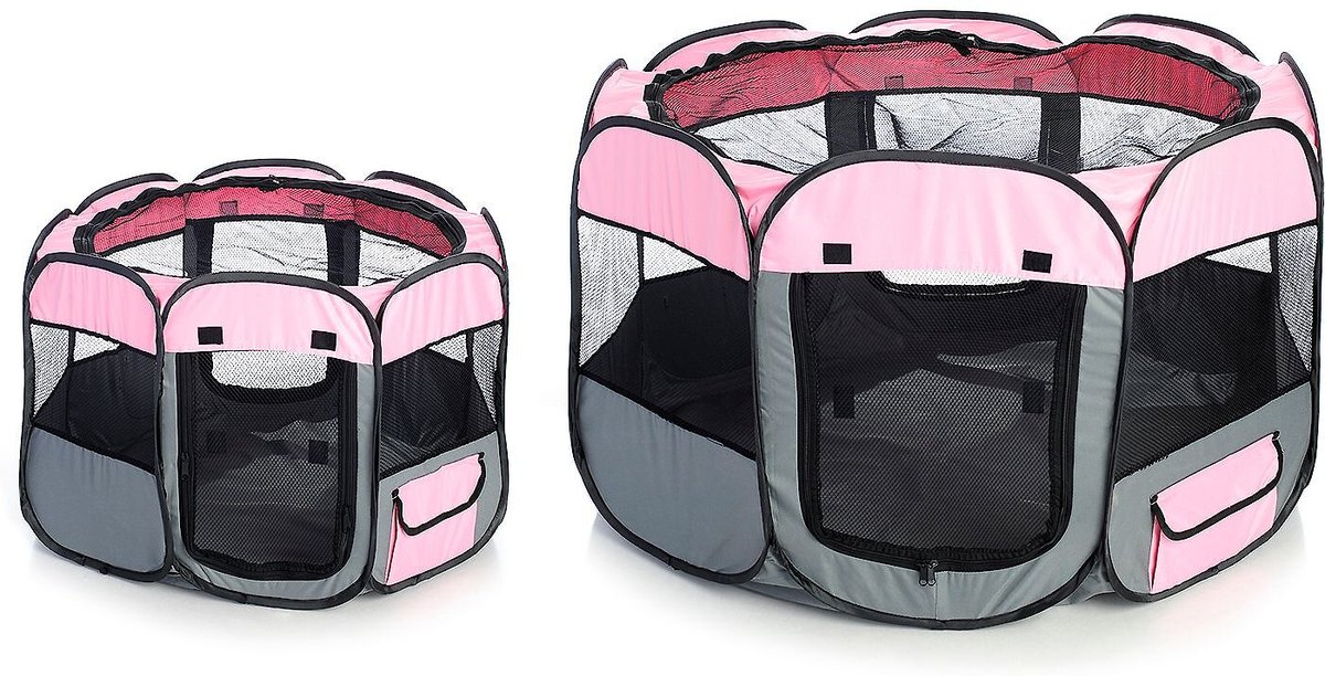 Pet Life All-Terrain Wire-Framed Collapsible Travel Dog Playpen