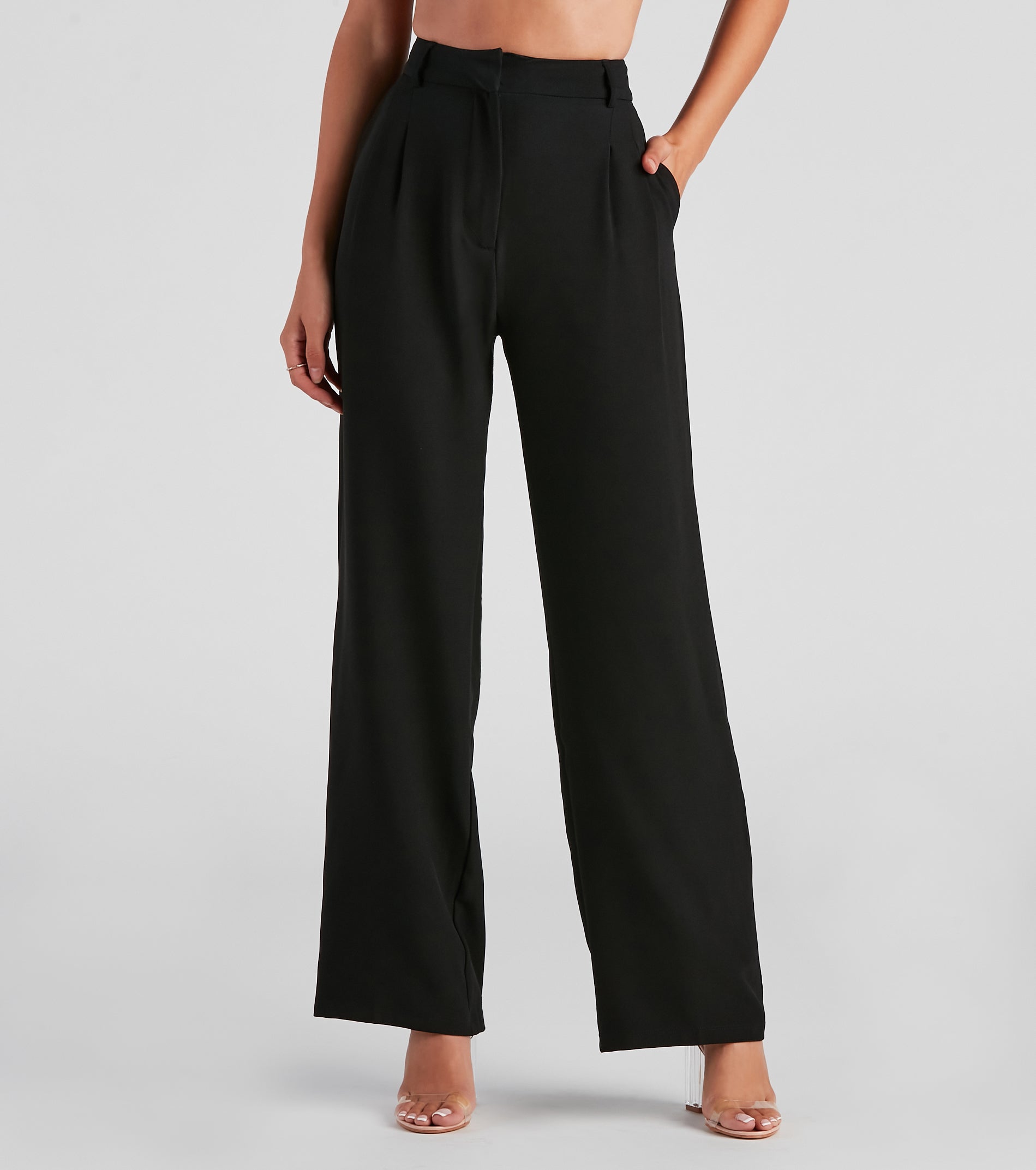 Chic Crepe Boyfriend Trouser Pants