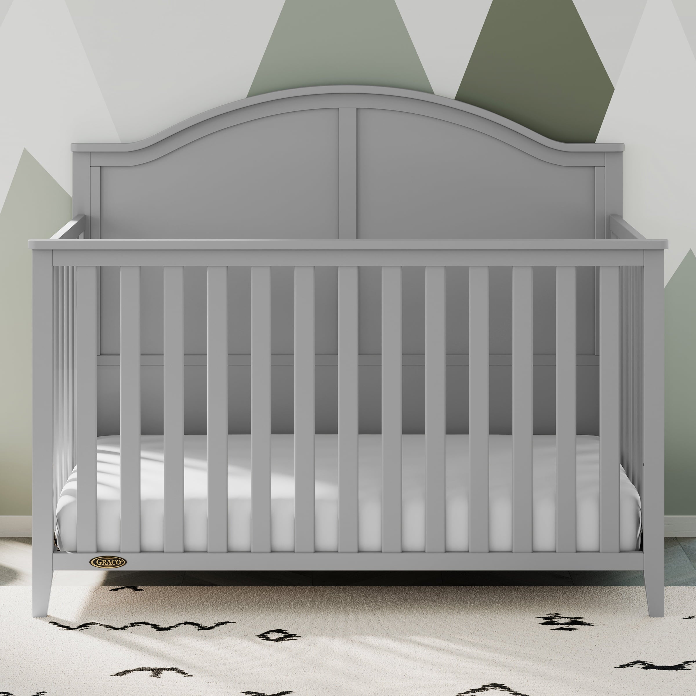 Graco Wilfred 5-in-1 Convertible Baby Crib, Pebble Gray