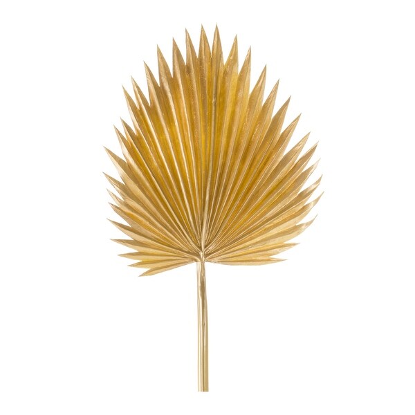 Natural Gold Fan Palm Leaf (Set of 6)