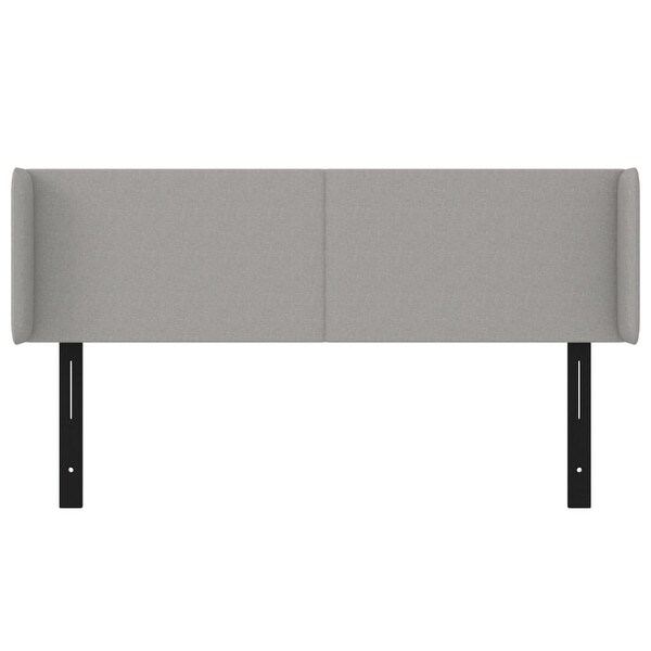 vidaXL Headboard with Ears Dark/Light Gray Fabric - - 37455505