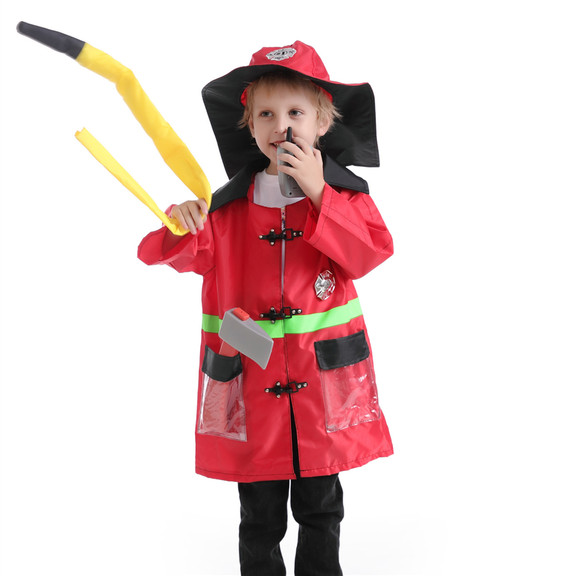 TOPTIE Fire Fighter Costume with Tools for Kids  C...