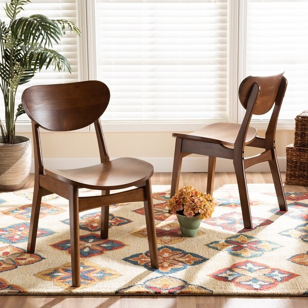 Katya Mid-Century Modern 2-Piece Dining Chair Set