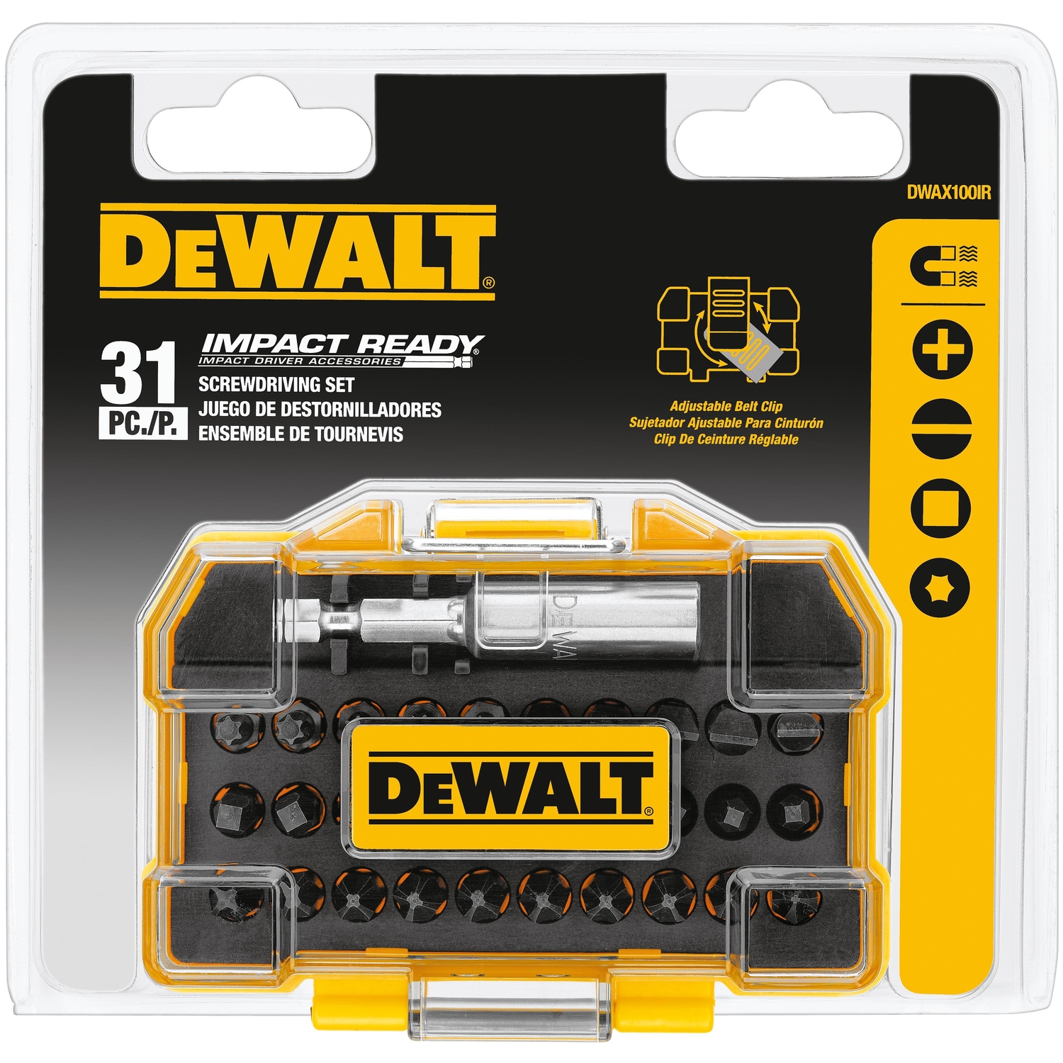 DW Impact Ready Screwdriver Bit Set 31 pc