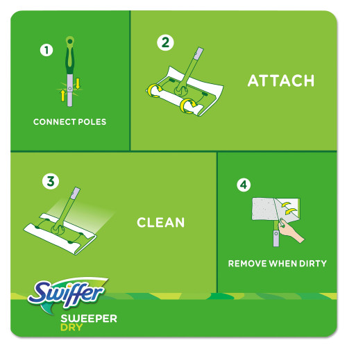 Swiffer Dry Refill Cloths， White， 10.4 x 8， 37/Box， 4 Boxes/Carton (82822CT)