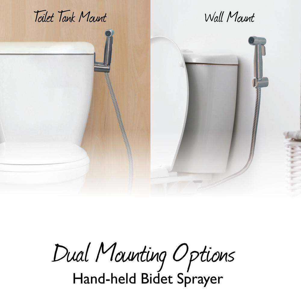 Design House Modern Single-Function Dual-Mount Handheld Non-Electric Bidet Sprayer in Stainless Steel 588913-SS