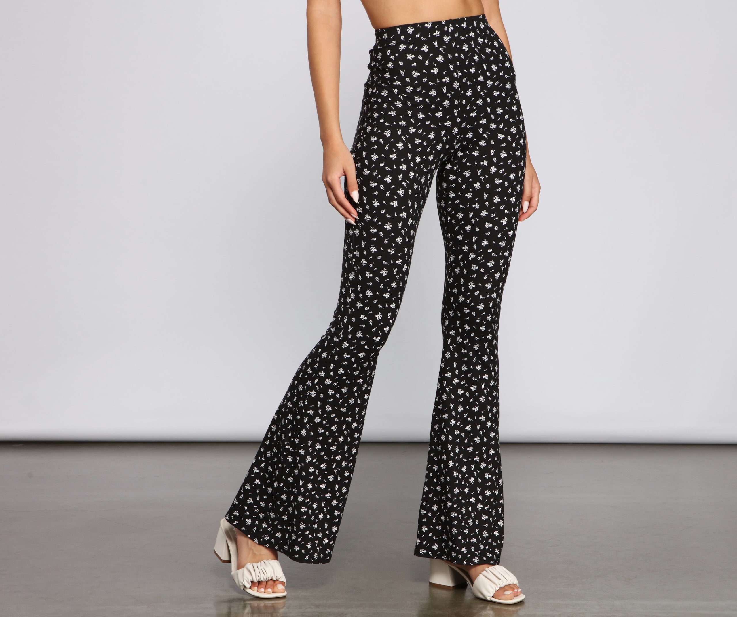 Fab And Fresh Floral Flared Pants