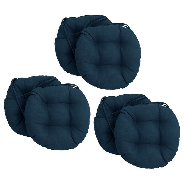 16-inch Round Tufted Indoor/ Outdoor Chair Cushions (Set of 6)