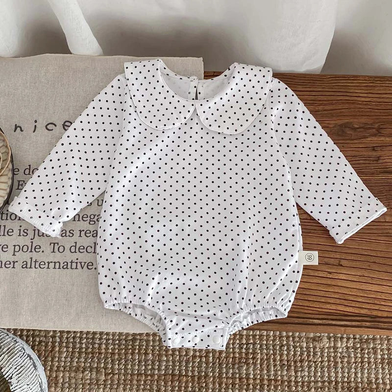 Spring Newborn Girls Romper Baby Clothes Baby Cherry Print Butterflies Long Sleeve Jumpsuit Climb Clothes Baby Cotton Clothing