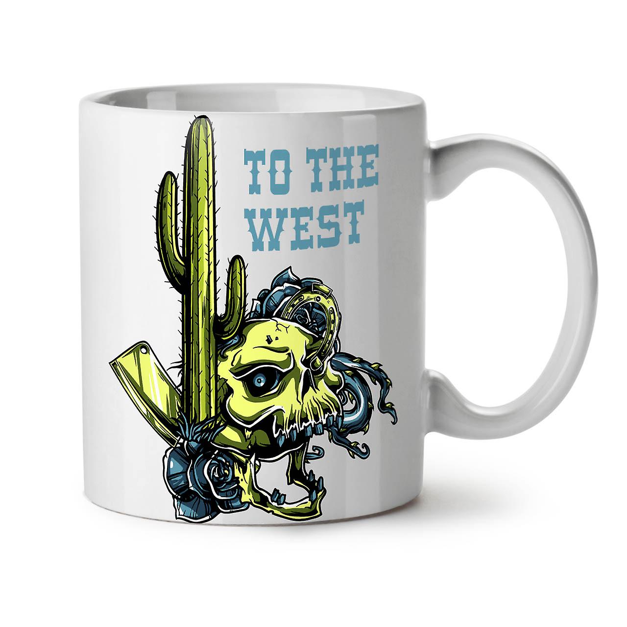 To The West Head Skull NEW White Tea Coffee Ceramic Mug 11 oz | Wellcoda