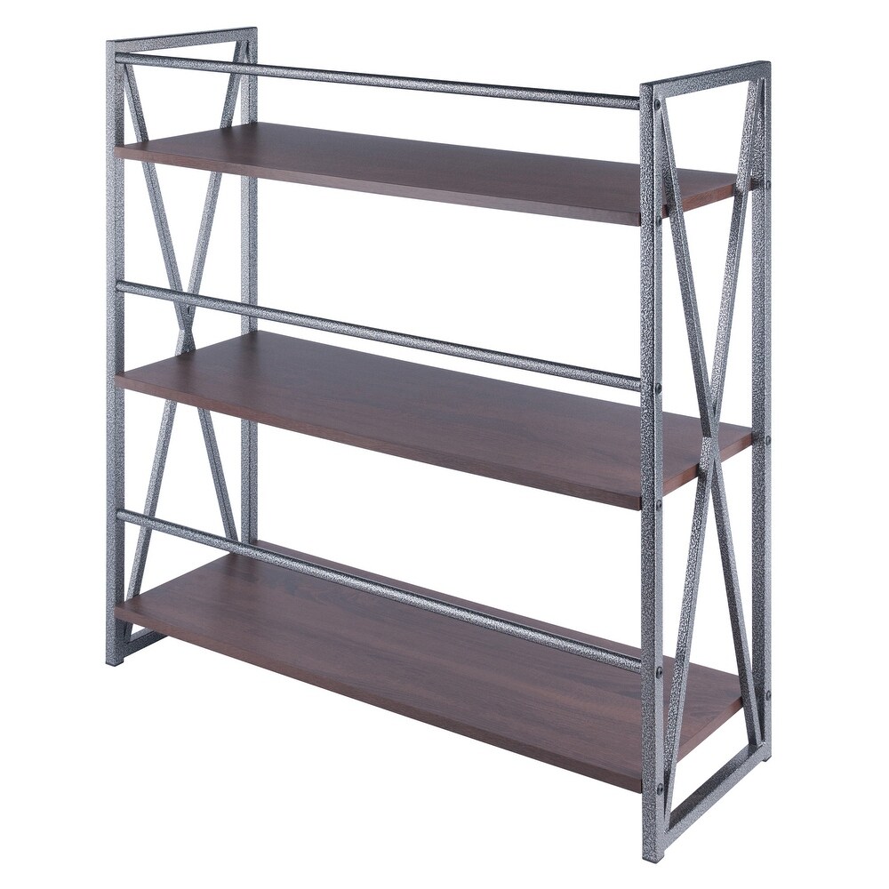 Isa 3/4/5 Tier Shelf  Graphite and Walnut