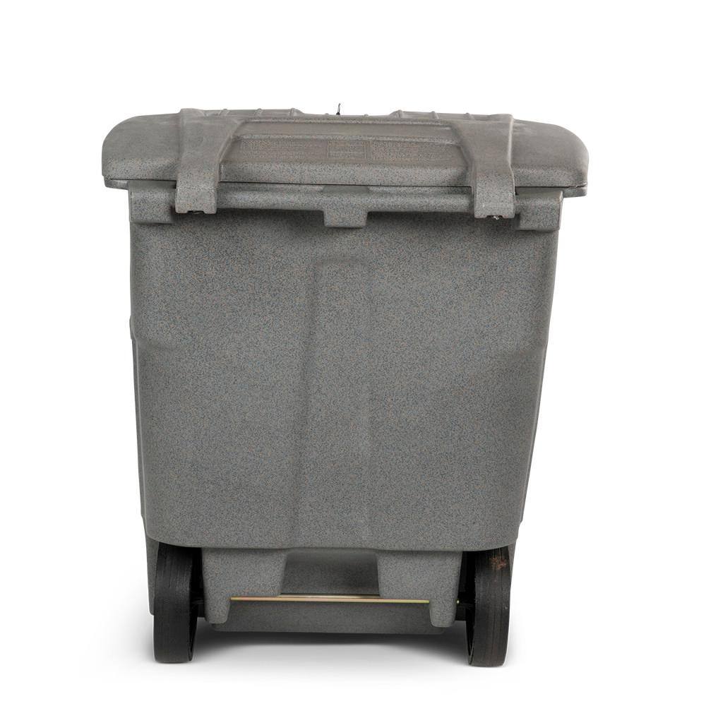 Toter 64 Gal. Graystone Document Trash Can with Wheels and Lid Lock CDA64-01GST