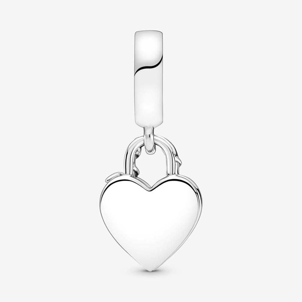 PANDORA  Rose Heart Padlock Dangle Charm