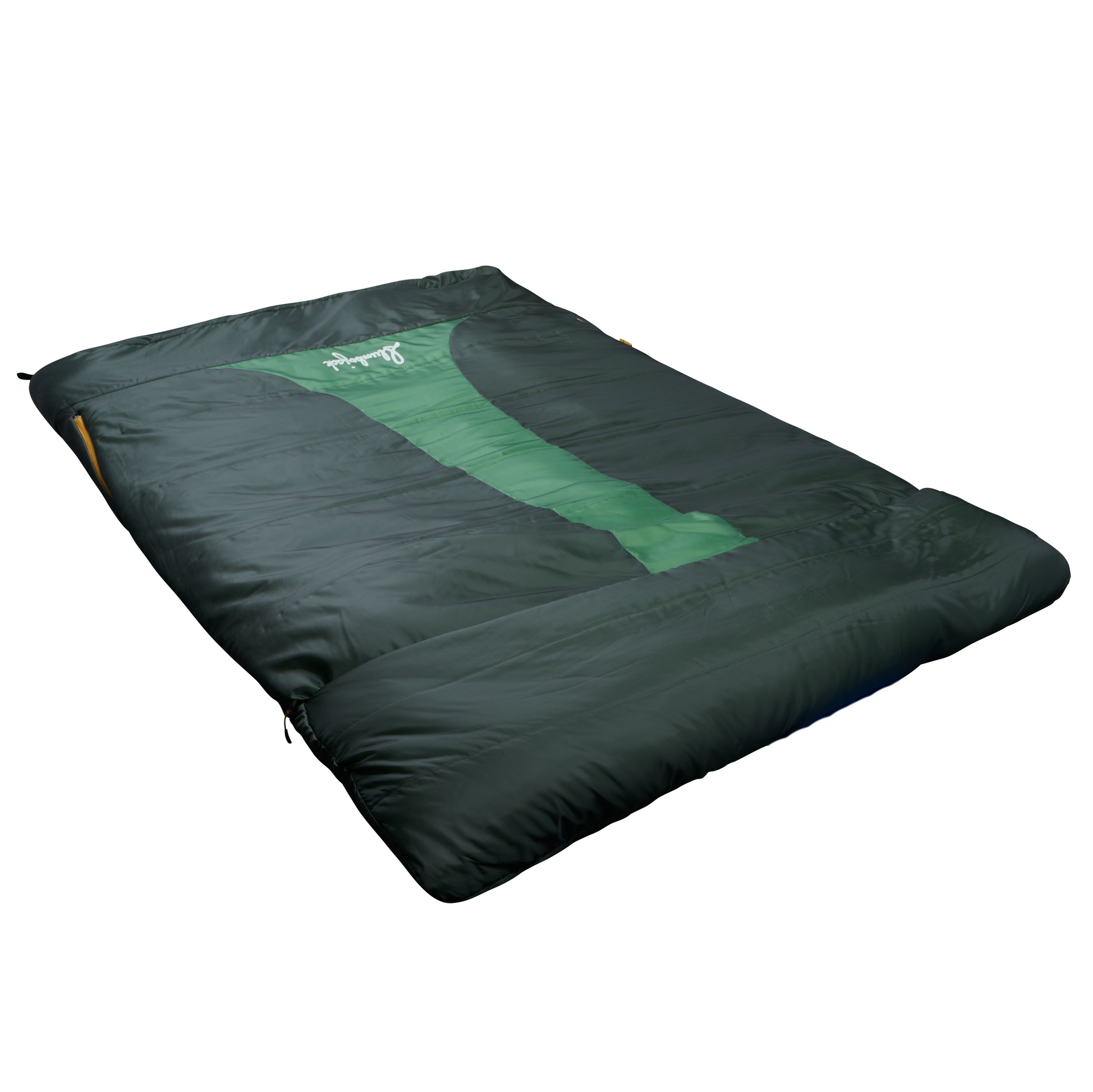 Slumberjack Grizzly Glades 25-Degree 2 Person Hooded Sleeping Bag, Green, 66"x88"