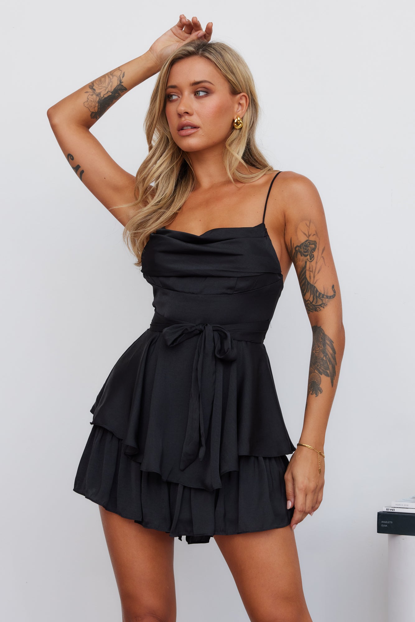 Tropical Air Romper Black