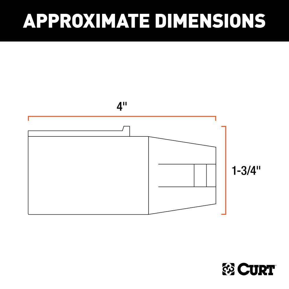 CURT Adapter (7-Way RV Blade to 6-Way Round Trailer Center Pin Auxiliary) 57260