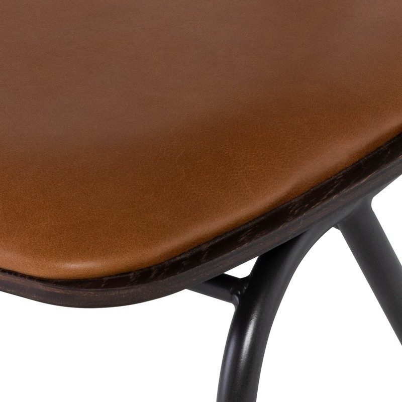 Giada Desert Leather Dining Chair   Midcentury   Dining Chairs   by Kolibri Decor  Houzz