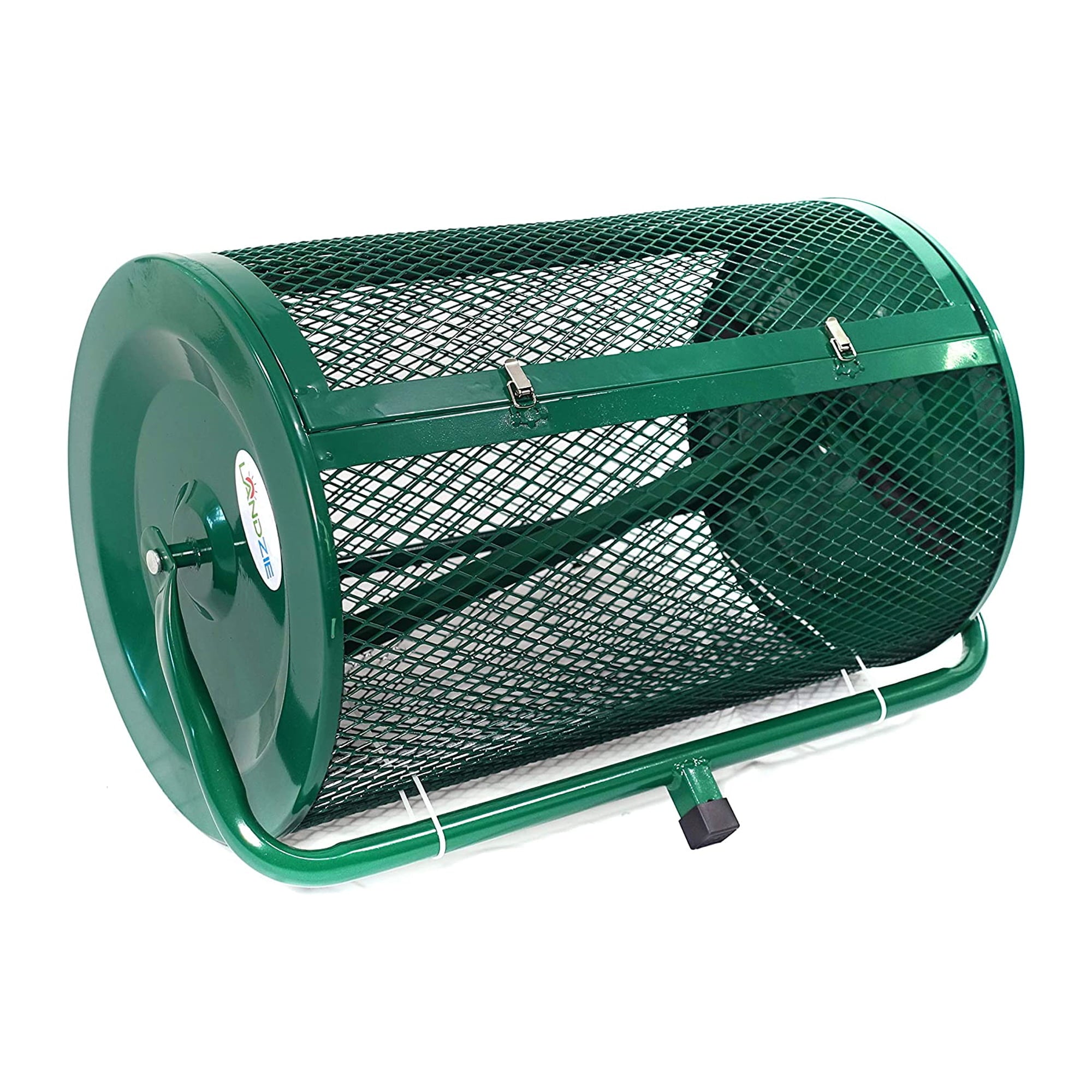 Landzie 24 Inch Metal Basket Lawn and Garden Topdressing Yard Spreader