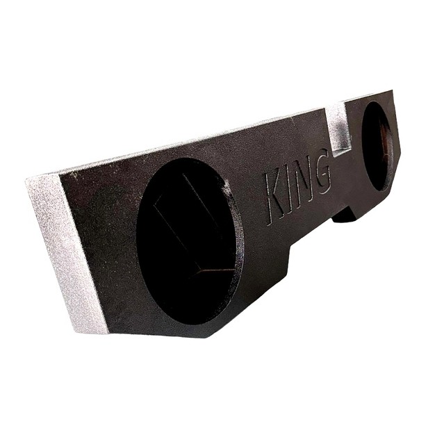 King Boxes Ak dg2 12 12 in Double speaker Black Sprayed Enclosure For Dodge Ram 1500 Quad Cab 2002 Through 2018