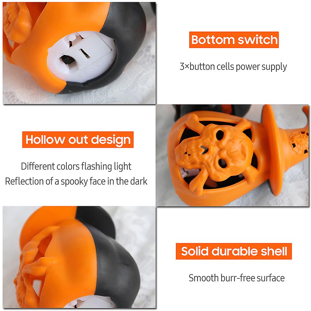 Pumpkin Lamp Festival Ornaments Flameless Pumpkin Lantern Light Decor Decorations For Home Window Door Red X-large