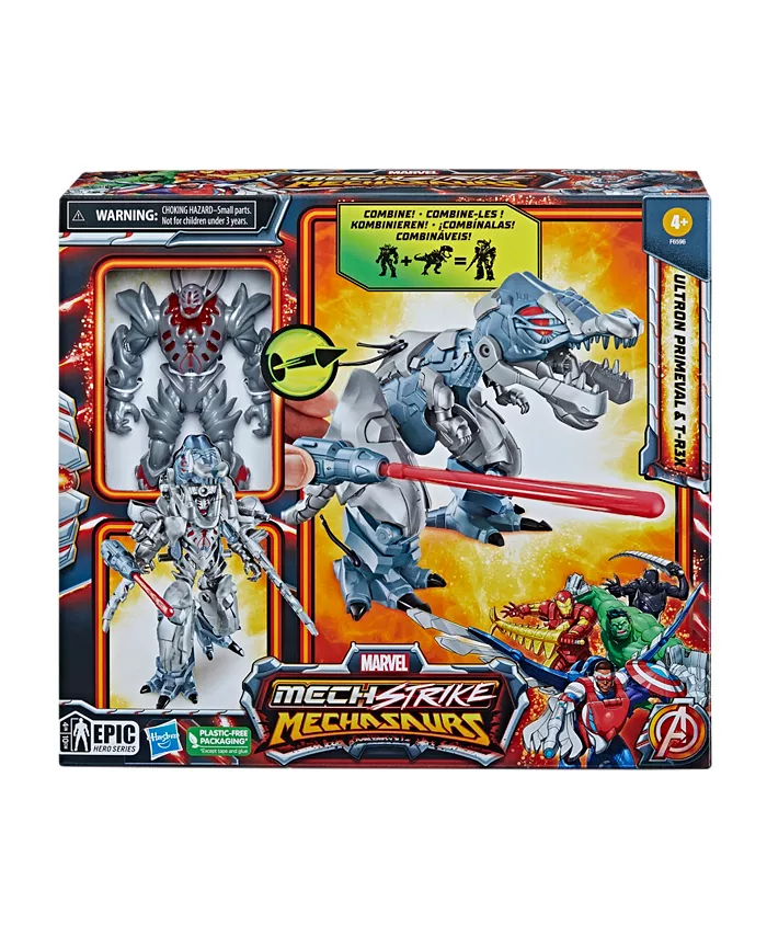 Marvel Mech Strike Mechasaurs Ultron Primeval with T-R3X