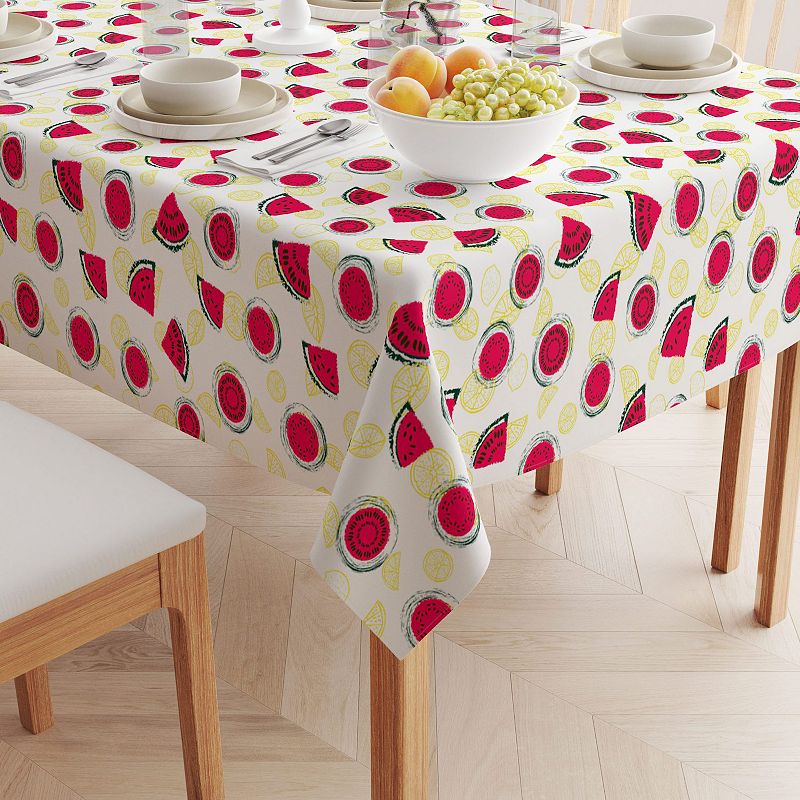 Square Tablecloth， 100% Polyester， 70x70， Citrus Summertime