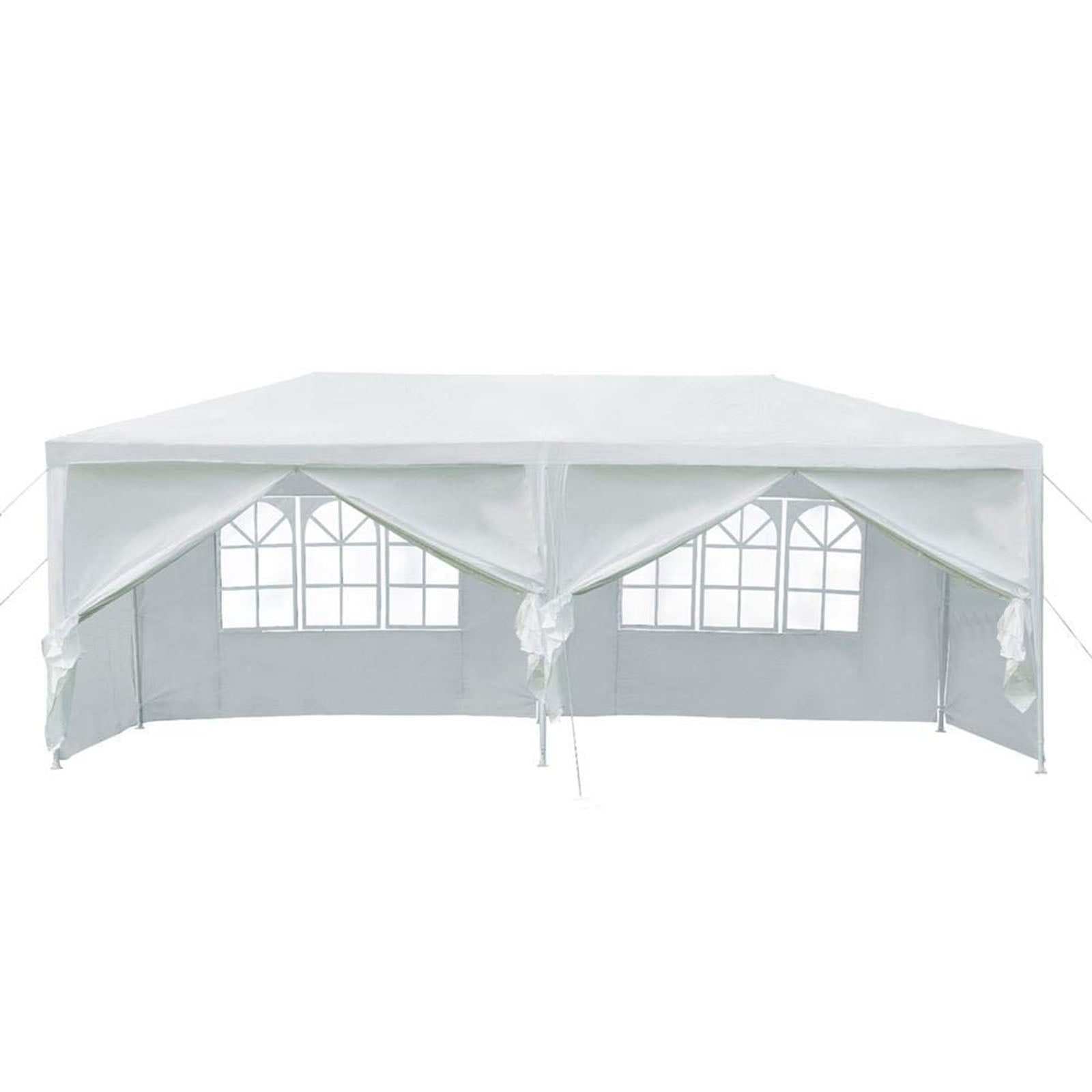 Dayplus 10x20ft Party Tent Heavy Duty Large White Beach Shelter with 6 Removable Side Panels