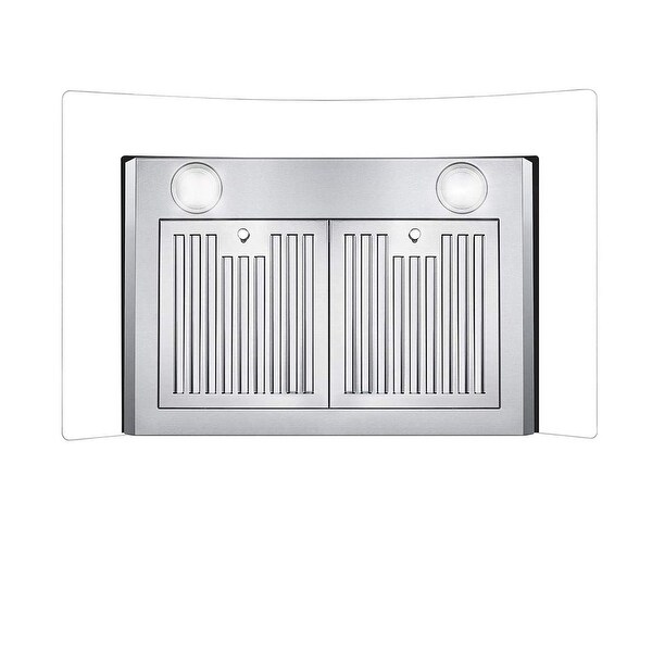 30 in. Ducted Wall Mounted Range Hood in Silver with 2 LED Lighting and Permanent Filters