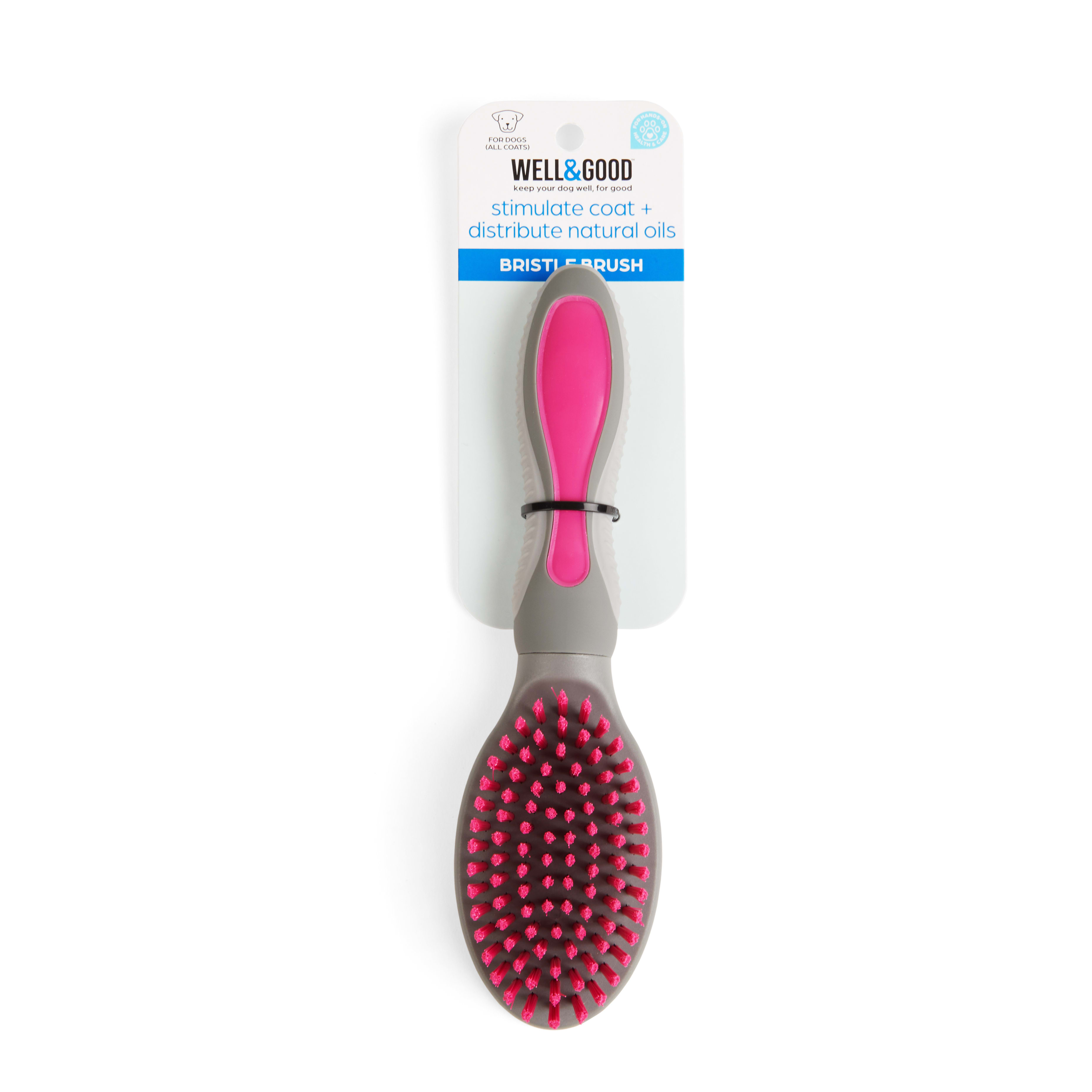 Well  Good Pink Bristle Dog Brush， Small