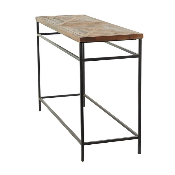 Brown Metal Rustic Console Table - 48 x 16 x 30