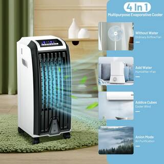 Gymax Portable Air Conditioner Air Evaporative Cooler Fan with Remote Control Casters Home Office GYMHD0097