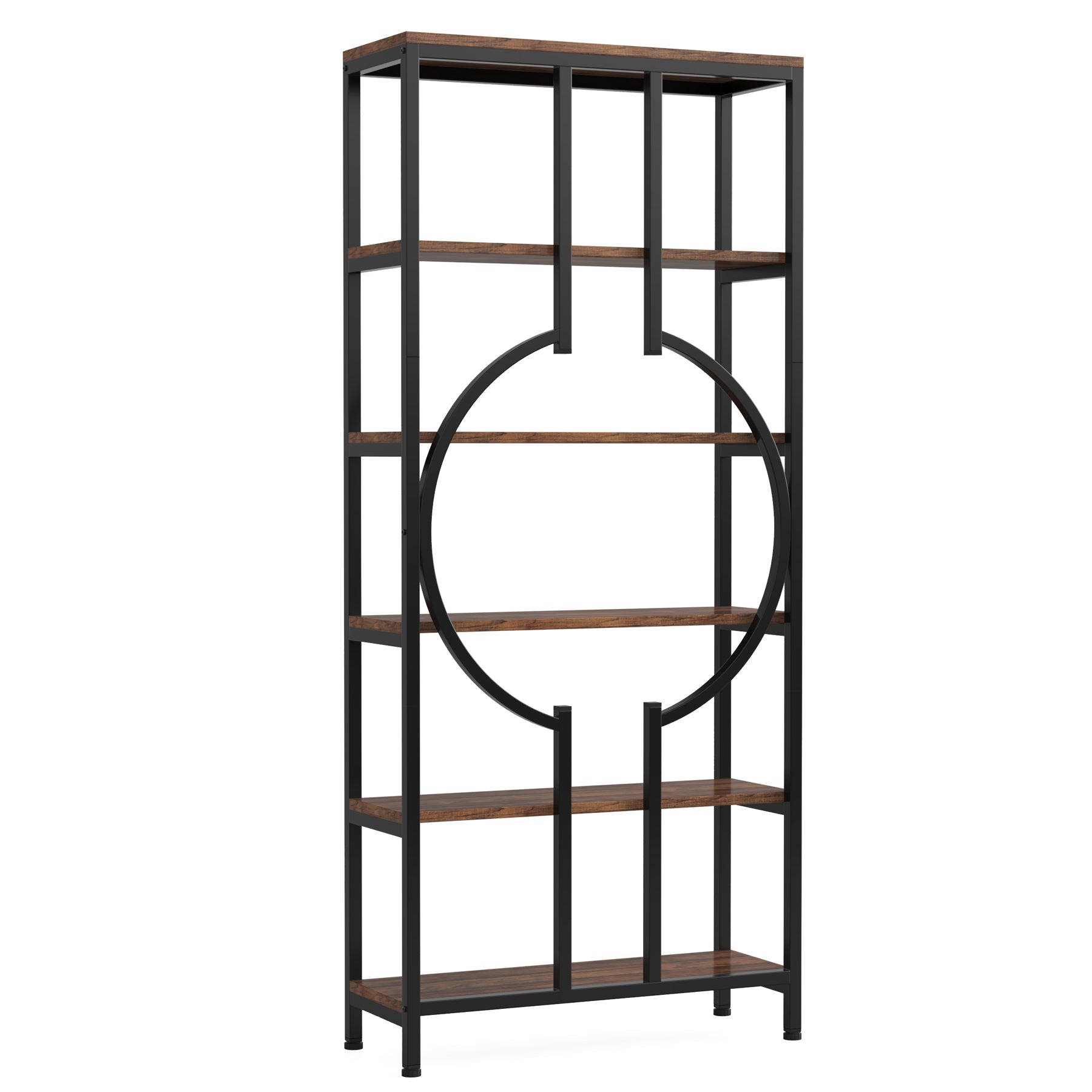 6-Tier Bookshelf, 70.9 Industrial Bookcase Display Shelf